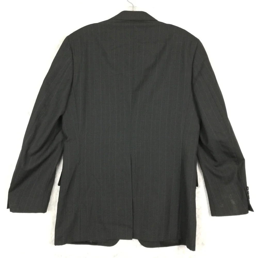 Christian Brooks Mens Suit Blazer Jacket Pants 100% Pure Wool Gray‎ Plaid 40
